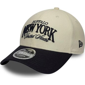 Kepurė išlenkta smėlio reguliuojamas 9FORTY M-Crown Wordmark Buffalo New York New Era