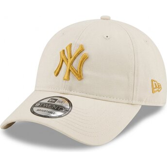 Kepurė išlenkta smėlio reguliuojamas dorado 9TWENTY League Essential New York Yankees MLB New Era