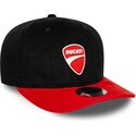 kepure-islenkta-juoda-snapback-9seventy-stretch-snap-contrast-visor-ducati-motor-motogp-new-era