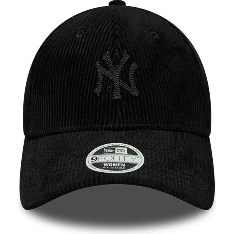kepure-islenkta-juoda-reguliuojamas-9forty-cord-new-york-yankees-mlb-new-era