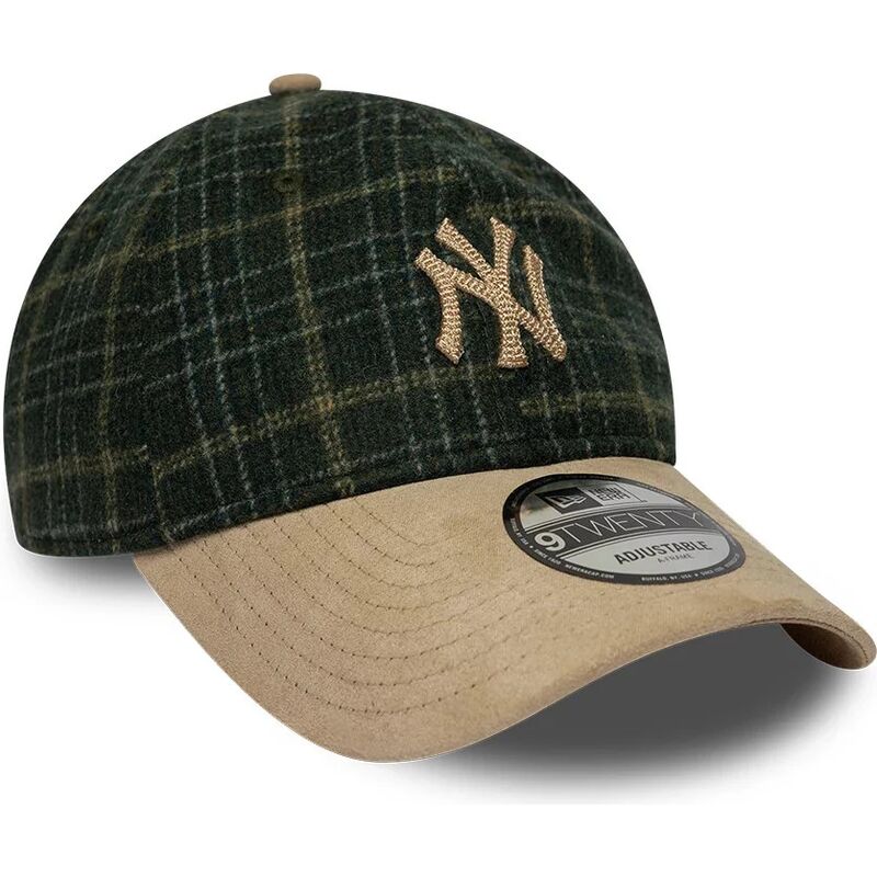 kepure-islenkta-zalia-reguliuojamas-9twenty-mix-check-new-york-yankees-mlb-new-era