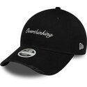 kepure-islenkta-juoda-reguliuojamas-9twenty-slogan-overthinking-new-era