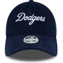 kepure-islenkta-tamsiai-melyna-reguliuojamas-9twenty-cord-script-los-angeles-dodgers-mlb-new-era