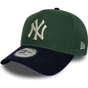 kepure-islenkta-zalia-snapback-9forty-e-frame-suede-visor-new-york-yankees-mlb-new-era