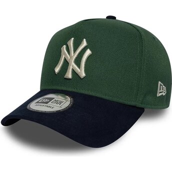 Kepurė išlenkta žalia snapback 9FORTY E Frame Suede Visor New York Yankees MLB New Era