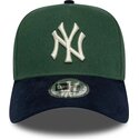 kepure-islenkta-zalia-snapback-9forty-e-frame-suede-visor-new-york-yankees-mlb-new-era