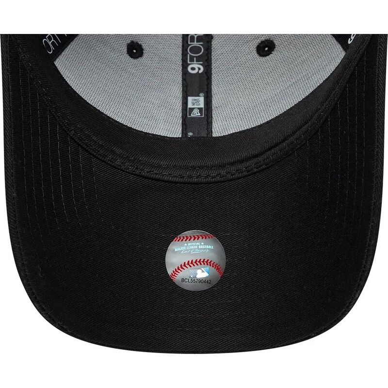 kepure-islenkta-juoda-reguliuojamas-9forty-infill-new-york-yankees-mlb-new-era