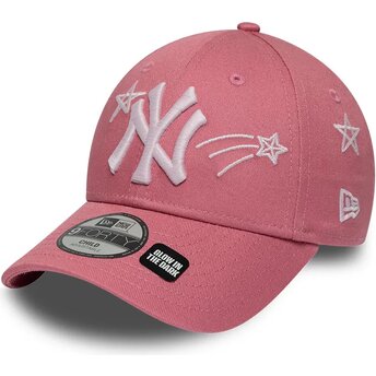 Kepurė išlenkta rožinė reguliuojamas vaikams 9FORTY Space New York Yankees MLB New Era