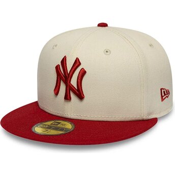 Kepurė plokščia smėlio priglundanti 59FIFTY League Essential New York Yankees MLB New Era