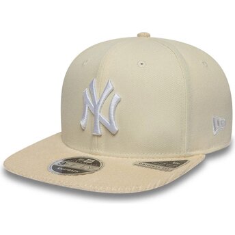Kepurė plokščia smėlio snapback 9FIFTY Cord Visor New York Yankees MLB New Era
