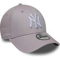 kepure-islenkta-violetine-reguliuojamas-vaikams-9forty-league-essential-new-york-yankees-mlb-new-era