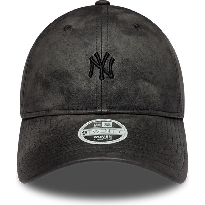 kepure-islenkta-juoda-reguliuojamas-9twenty-washed-pu-new-york-yankees-mlb-new-era