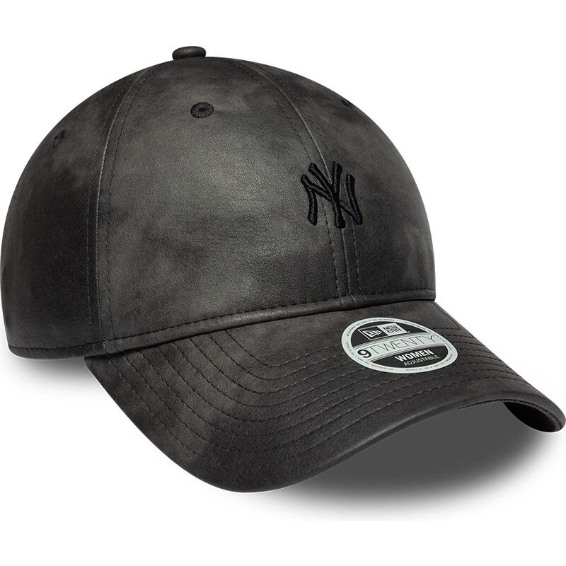 kepure-islenkta-juoda-reguliuojamas-9twenty-washed-pu-new-york-yankees-mlb-new-era