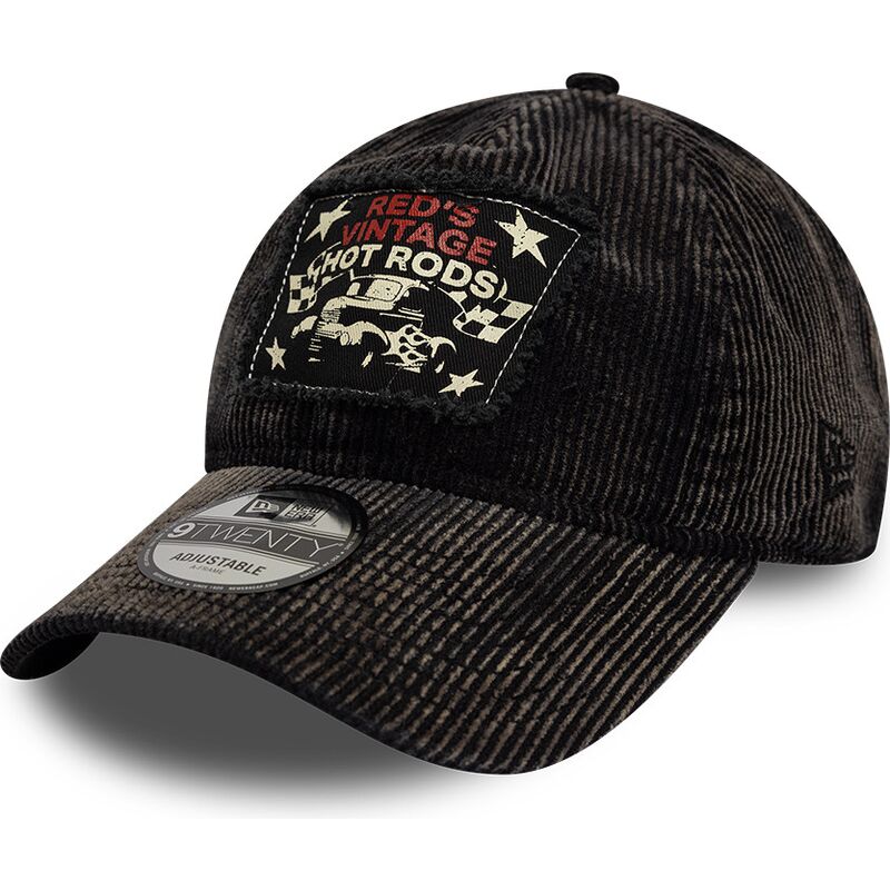 kepure-islenkta-juoda-reguliuojamas-9twenty-patch-acid-cord-hot-rods-new-era
