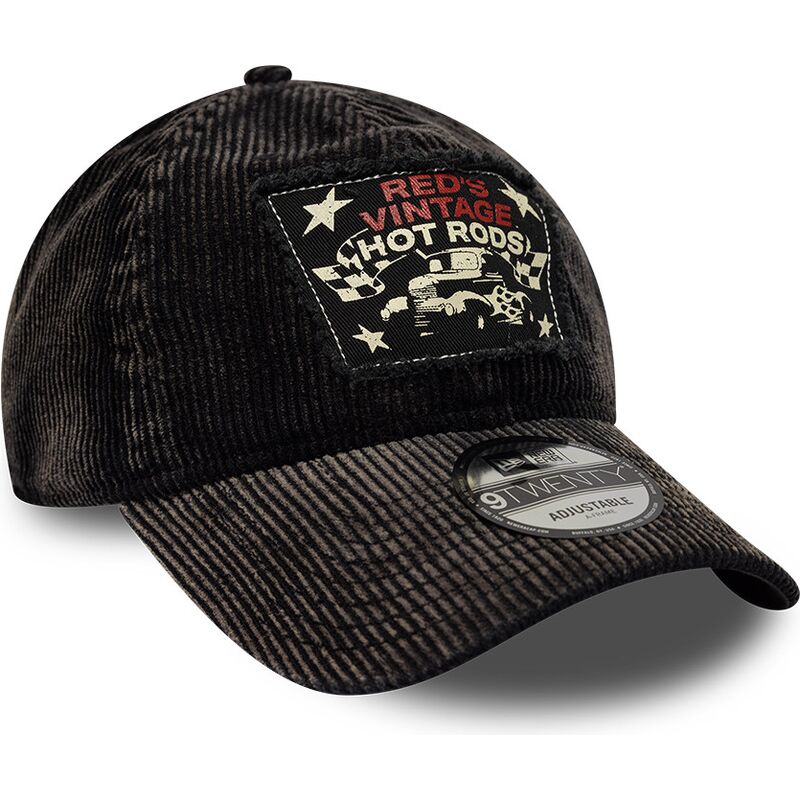 kepure-islenkta-juoda-reguliuojamas-9twenty-patch-acid-cord-hot-rods-new-era