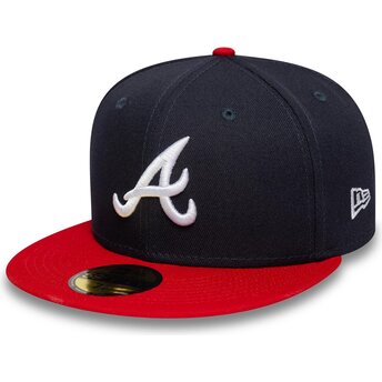 Kepurė plokščia tamsiai mėlyna priglundanti 59FIFTY AC Perf Atlanta Braves MLB New Era