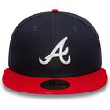 kepure-plokscia-tamsiai-melyna-priglundanti-59fifty-ac-perf-atlanta-braves-mlb-new-era