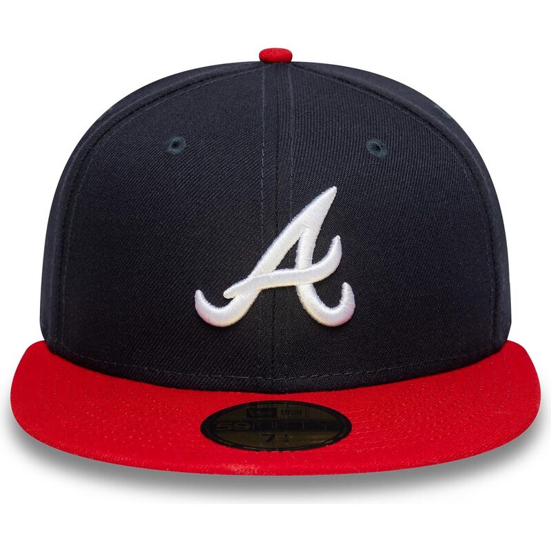 kepure-plokscia-tamsiai-melyna-priglundanti-59fifty-ac-perf-atlanta-braves-mlb-new-era