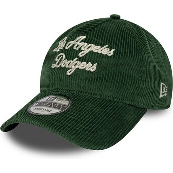 Kepurė išlenkta žalia reguliuojamas 9TWENTY A Frame Cord Script Los Angeles Dodgers MLB New Era