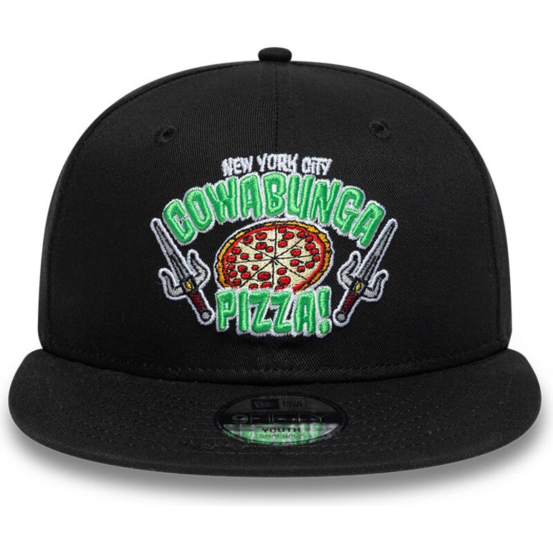 kepure-plokscia-juoda-snapback-vaikams-9fifty-cowabunga-pizza-tortugas-ninja-new-era