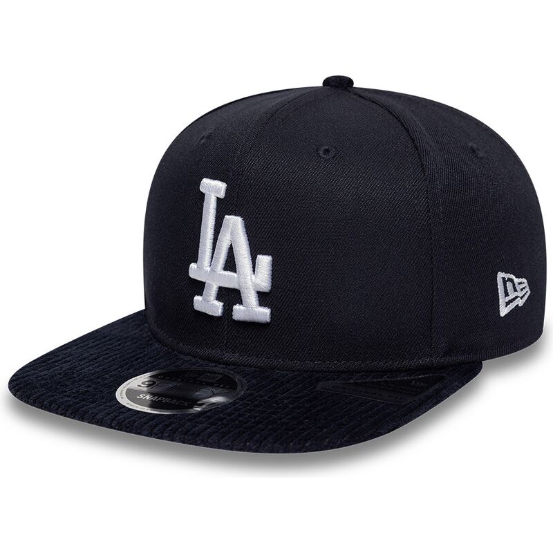 kepure-plokscia-tamsiai-melyna-snapback-9fifty-cord-visor-los-angeles-dodgers-mlb-new-era