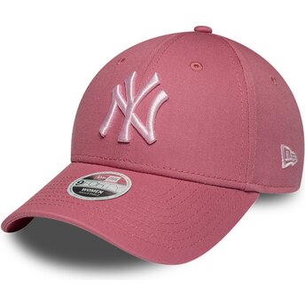 Kepurė išlenkta rožinė reguliuojamas 9FORTY League Essential CAS New York Yankees MLB New Era