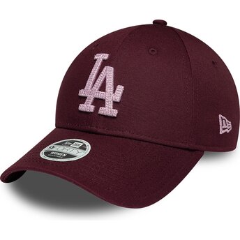 Kepurė išlenkta raudona reguliuojamas rosa 9FORTY Metallic Los Angeles Dodgers MLB New Era