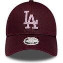 kepure-islenkta-raudona-reguliuojamas-rosa-9forty-metallic-los-angeles-dodgers-mlb-new-era