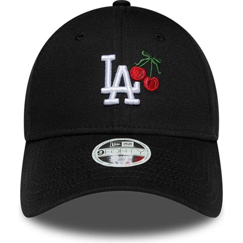 kepure-islenkta-juoda-reguliuojamas-9forty-fruit-icon-cherry-los-angeles-dodgers-mlb-new-era