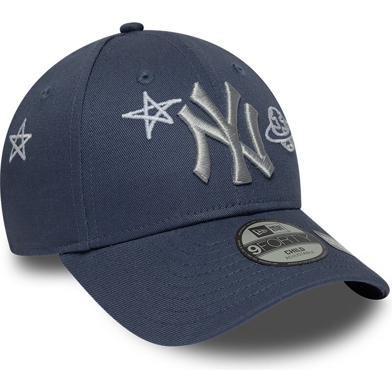kepure-islenkta-melyna-reguliuojamas-vaikams-9forty-space-glow-in-the-dark-new-york-yankees-mlb-new-era