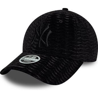 Kepurė išlenkta juoda reguliuojamas 9FORTY Velour New York Yankees MLB New Era