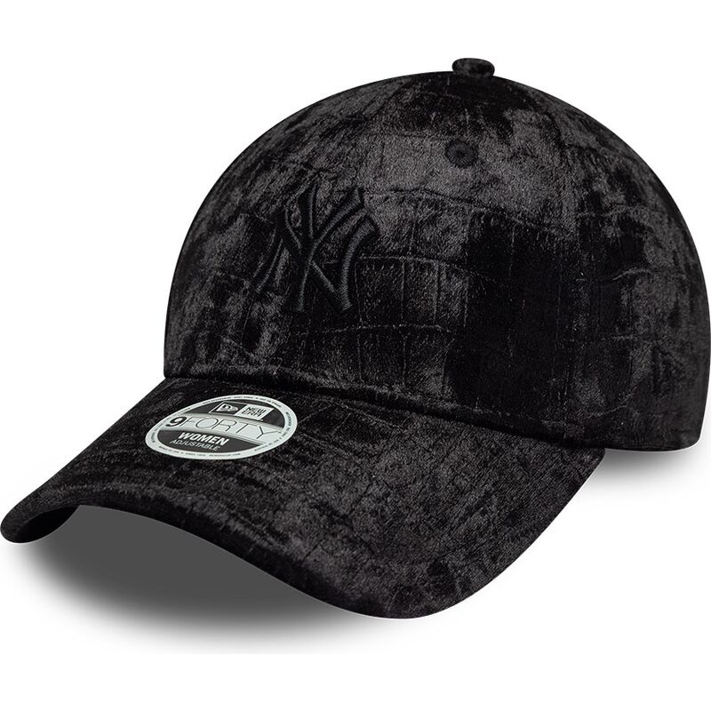 kepure-islenkta-juoda-reguliuojamas-9forty-pattern-velour-new-york-yankees-mlb-new-era