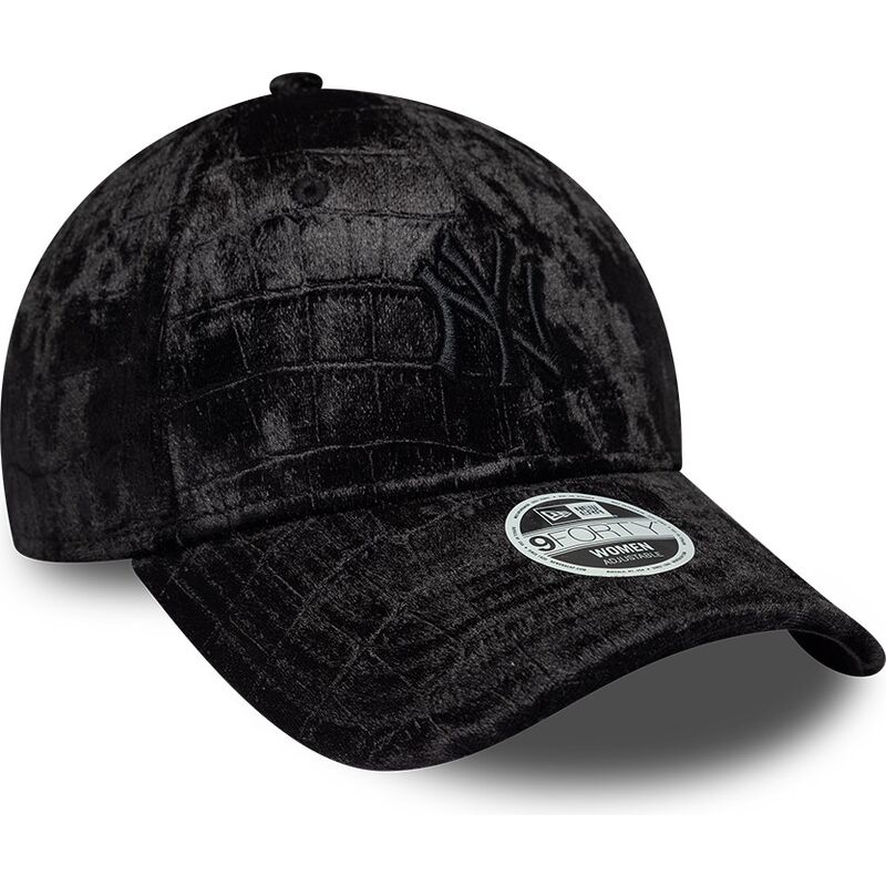 kepure-islenkta-juoda-reguliuojamas-9forty-pattern-velour-new-york-yankees-mlb-new-era