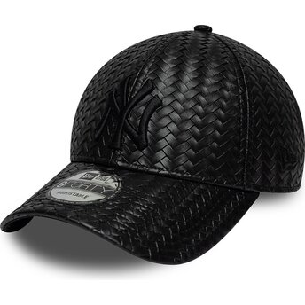 Kepurė išlenkta juoda snapback 9FORTY PU Weave New York Yankees MLB New Era
