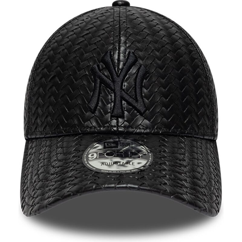kepure-islenkta-juoda-snapback-9forty-pu-weave-new-york-yankees-mlb-new-era