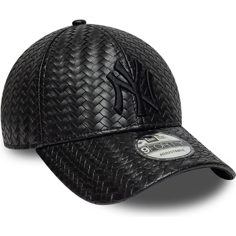 kepure-islenkta-juoda-snapback-9forty-pu-weave-new-york-yankees-mlb-new-era