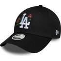 kepure-islenkta-juoda-snapback-9forty-rose-sequin-los-angeles-dodgers-mlb-new-era