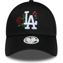 kepure-islenkta-juoda-snapback-9forty-rose-sequin-los-angeles-dodgers-mlb-new-era