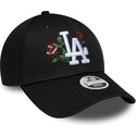 kepure-islenkta-juoda-snapback-9forty-rose-sequin-los-angeles-dodgers-mlb-new-era