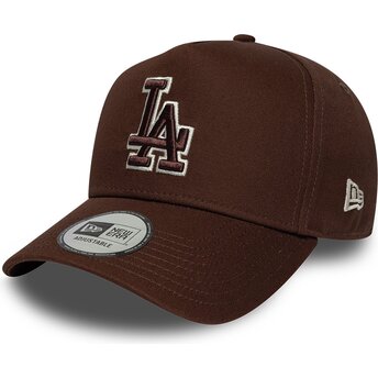 Kepurė išlenkta ruda snapback 9FORTY E Frame Team Outline Los Angeles Dodgers MLB New Era