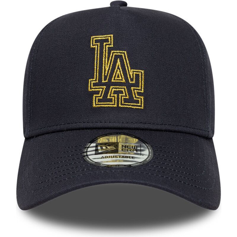 kepure-islenkta-tamsiai-melyna-snapback-9forty-dorado-e-frame-metallic-outline-los-angeles-dodgers-mlb-new-era