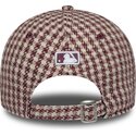 kepure-islenkta-raudona-reguliuojamas-9forty-m-crown-houndstooth-new-york-yankees-mlb-new-era