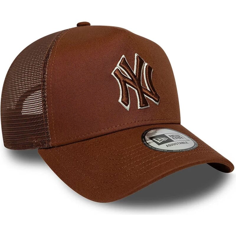 kepure-islenkta-ruda-snapback-e-frame-outline-new-york-yankees-mlb-new-era