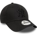 kepure-islenkta-juoda-reguliuojamas-9forty-league-essential-new-york-yankees-mlb-new-era