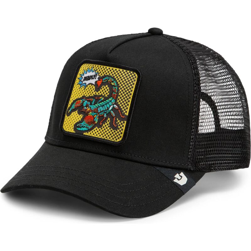 kepure-islenkta-juoda-snapback-deadly-scorpion-pop-art-strikes-back-the-farm-goorin-bros