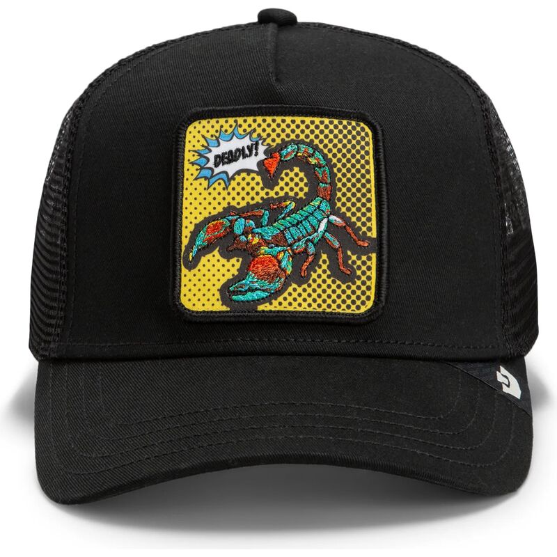 kepure-islenkta-juoda-snapback-deadly-scorpion-pop-art-strikes-back-the-farm-goorin-bros