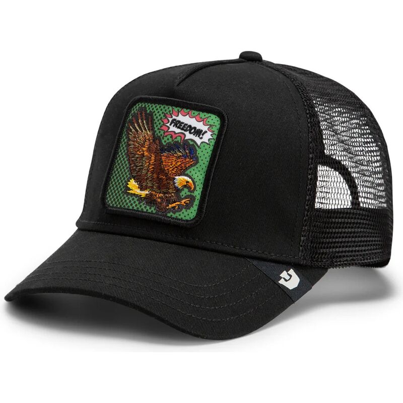 kepure-islenkta-juoda-snapback-freedom-eagle-pop-art-strikes-back-the-farm-goorin-bros