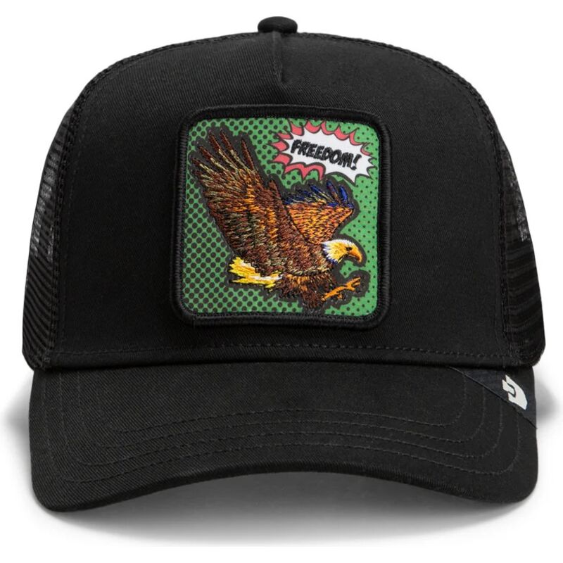 kepure-islenkta-juoda-snapback-freedom-eagle-pop-art-strikes-back-the-farm-goorin-bros