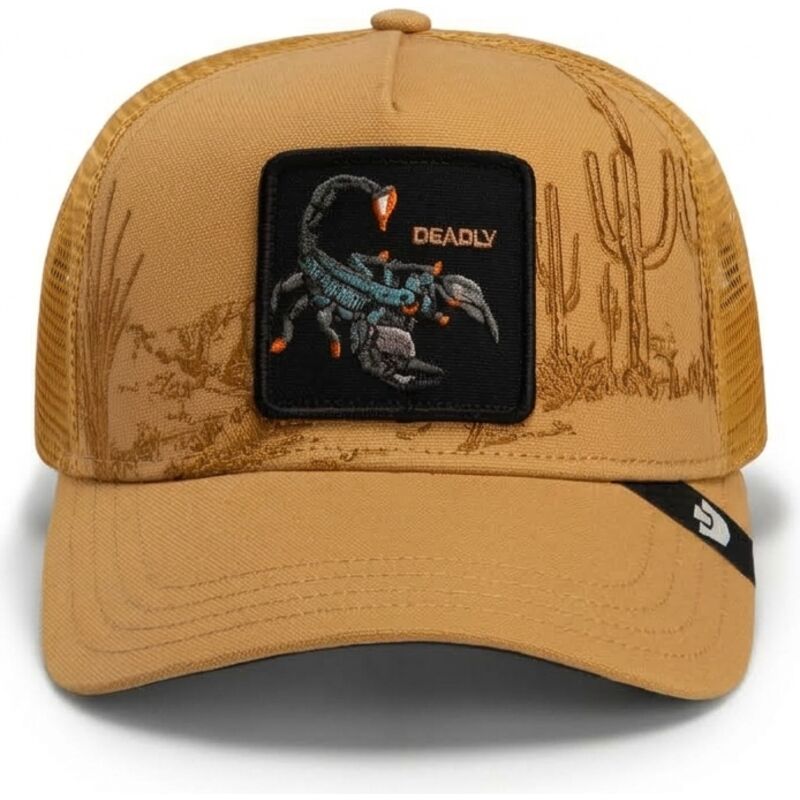 kepure-islenkta-ruda-snapback-scorpion-badlands-deadly-the-farm-goorin-bros
