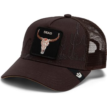 Kepurė išlenkta ruda snapback Skull Badlands Dead The Farm Goorin Bros.